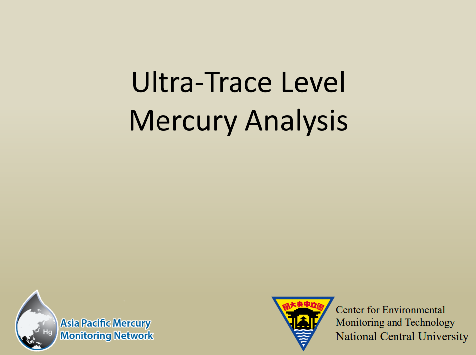First slide of the Ultra-Trace Level Mercury Analysis training