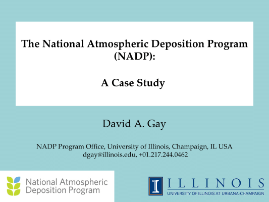 First page of The National Atmospheric Deposition Program (NADP): A Case Study