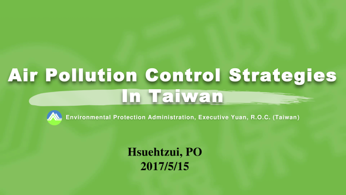 First page of Air Quality Control Strategies in Taiwan
