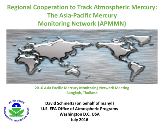 First page of Regional Cooperation to Track Atmospheric Mercury The Asia Pacific Mercury Monitoring Network APMMN