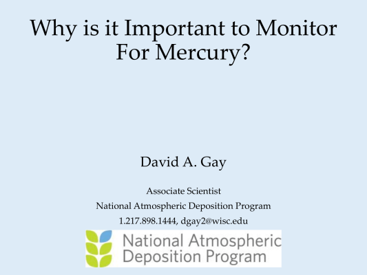 First page of Why is it Important to Monitor For Mercury