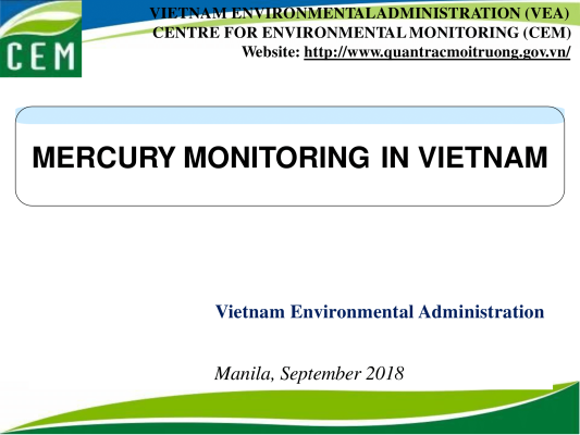 First page of Mercury Monitoring In Vietnam