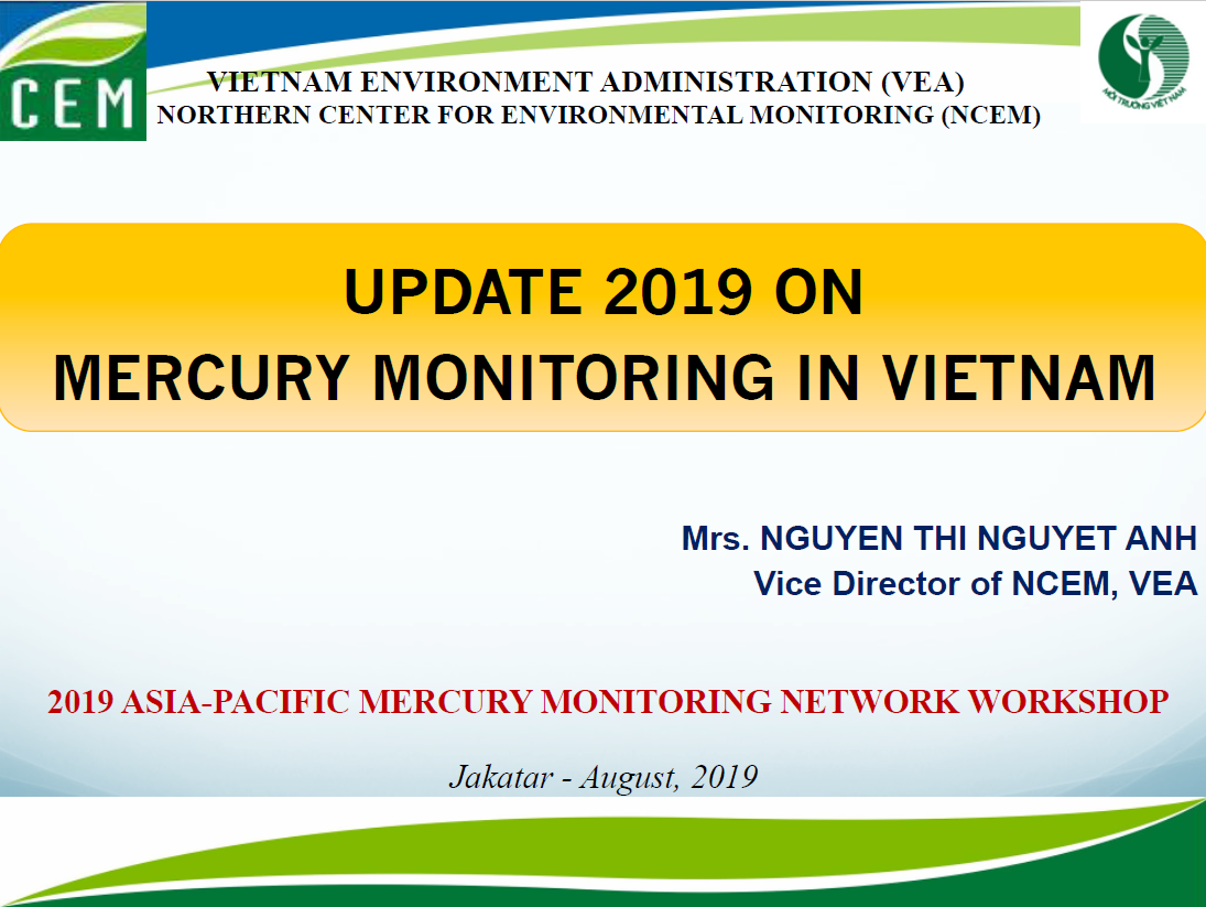 First page of Update 2019 ON MERCURY MONITORING IN VIETNAM
