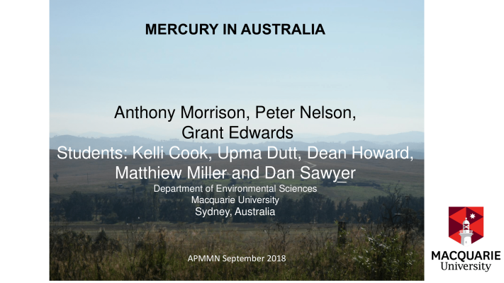 First page of mercury in Australia