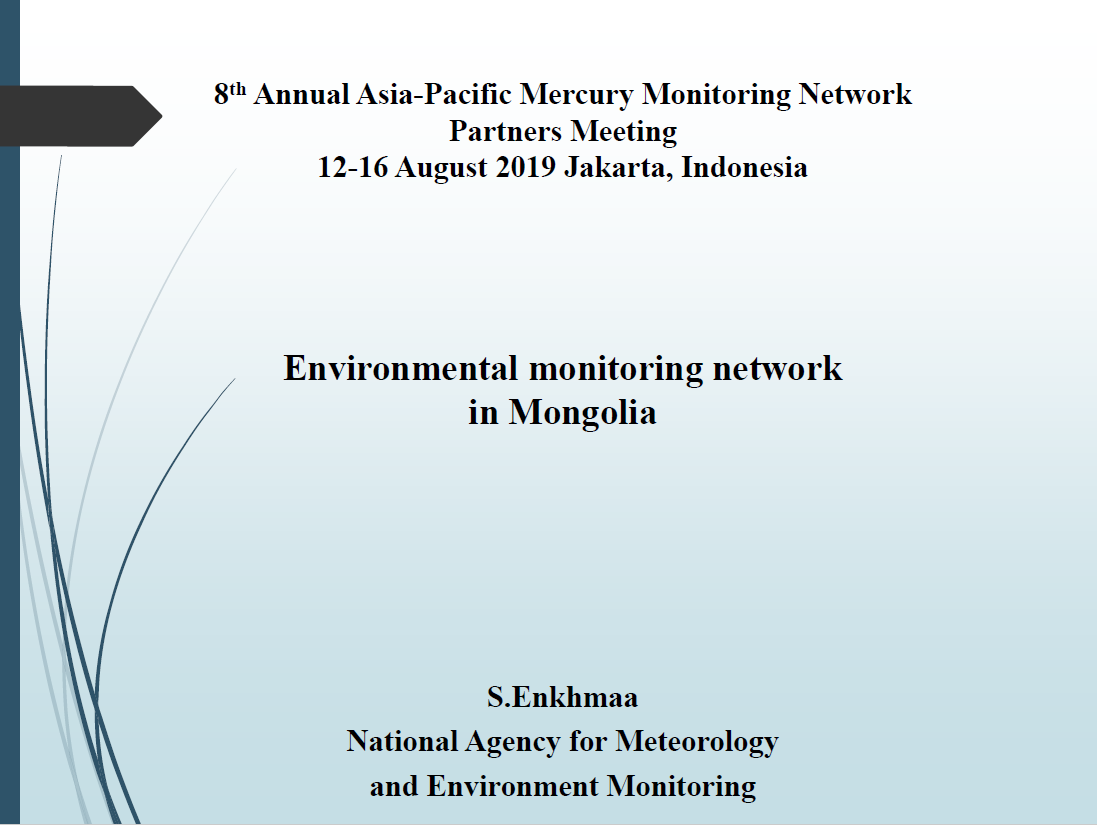 First page of Environmental monitoring network in Mongolia