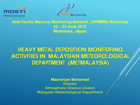 First page of HEAVY METAL DEPOSITION MONITORING ACTIVITIES IN MALAYSIAN METEOROLOGICAL DEPARTMENT (METMALAYSIA)