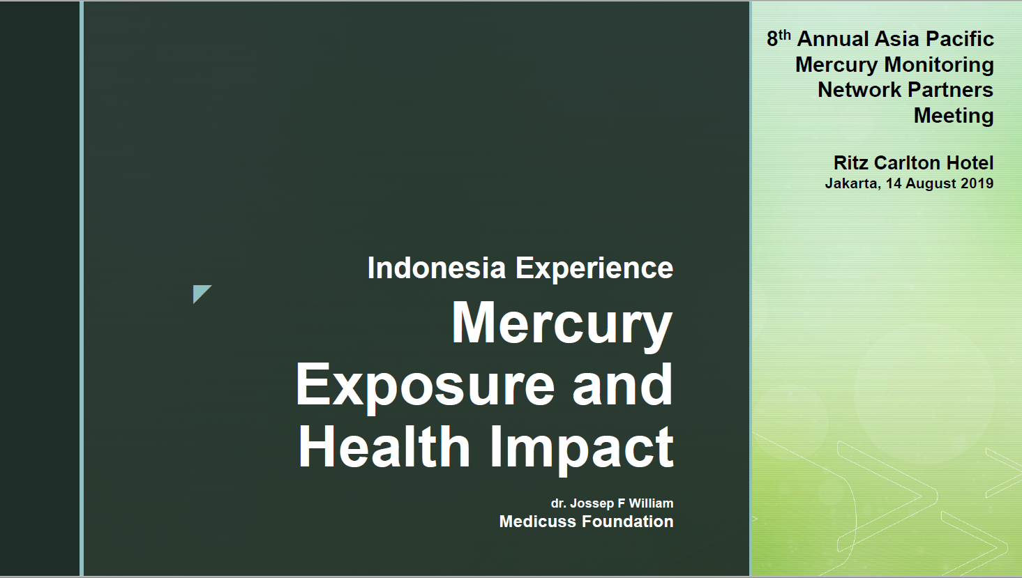 First page of Mercury Exposures and Health Impacts in Indonesia