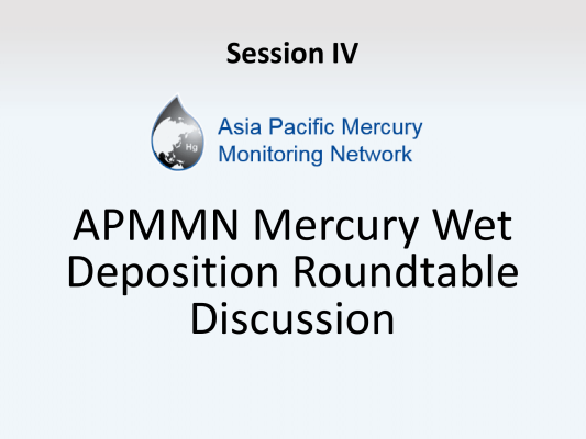 First page of  APMMN mercury wet deposition roundtable discussion