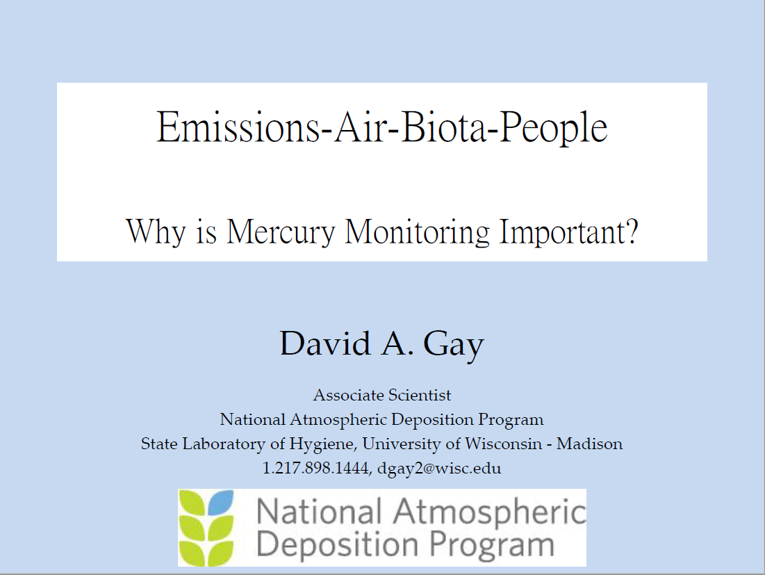 First page of Emissions-Air-Biota-People - Why is mercury monitoring important