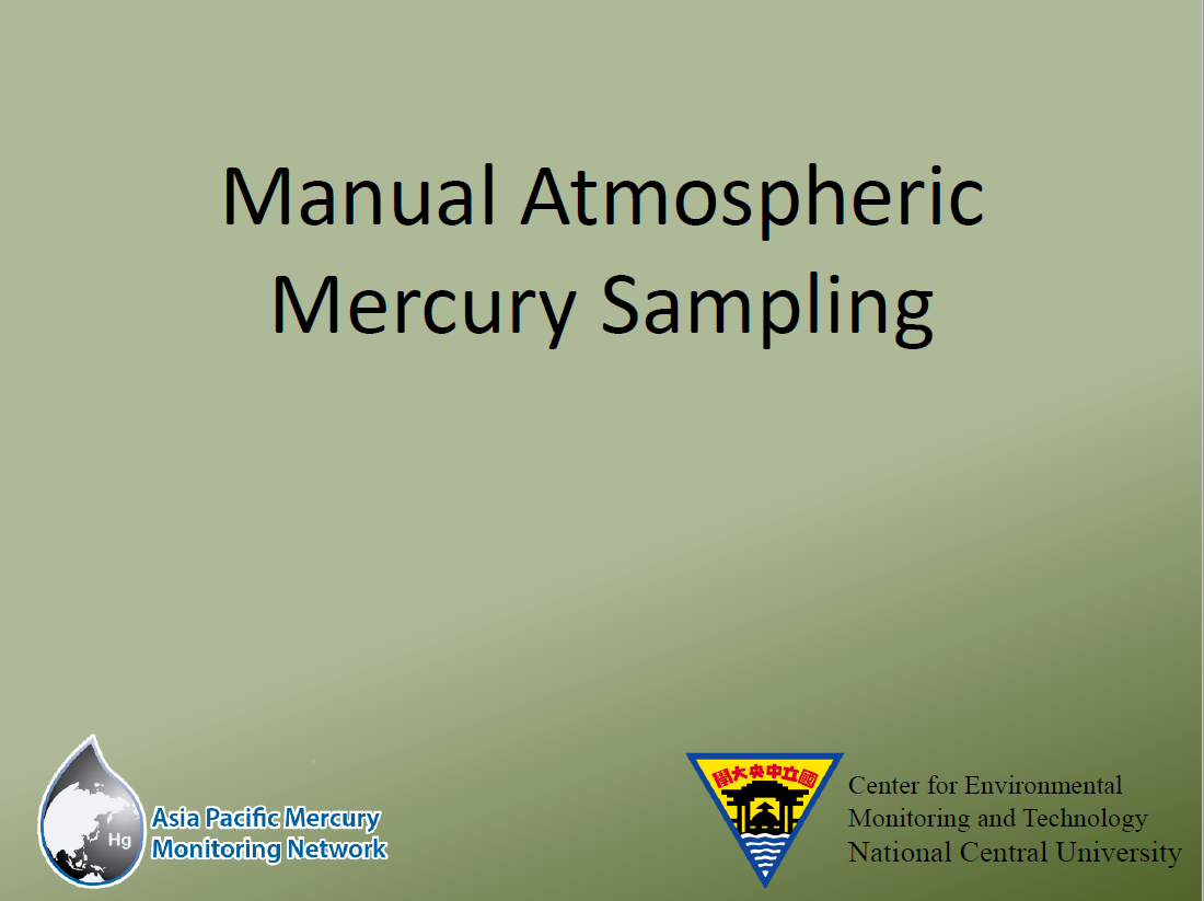 First page of Manual Atmospheric Hg Sampling