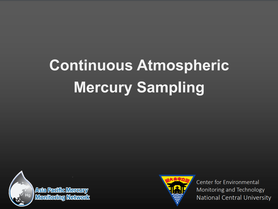 First page of Continuous Atmospheric Hg Sampling