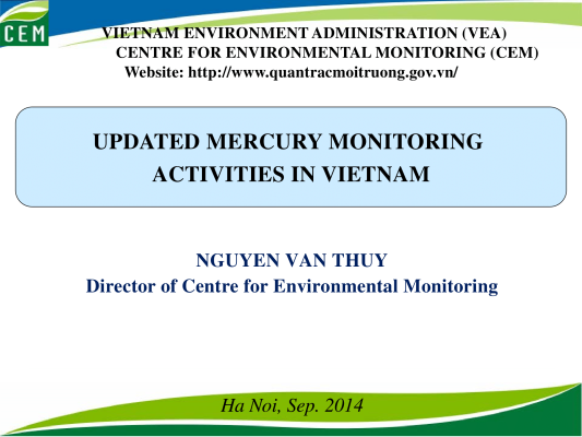 First page of Mercury monitoring