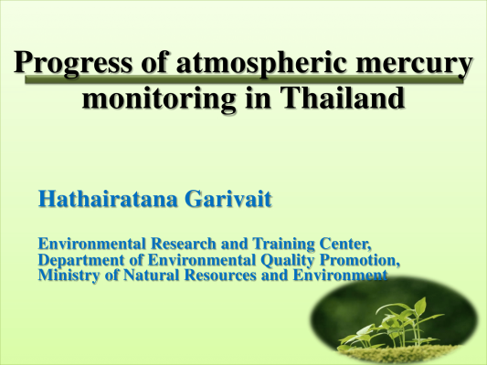 First page of Mercury monitoring in Thailand