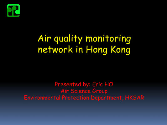 First page of Monitoring Network in Hong Kong