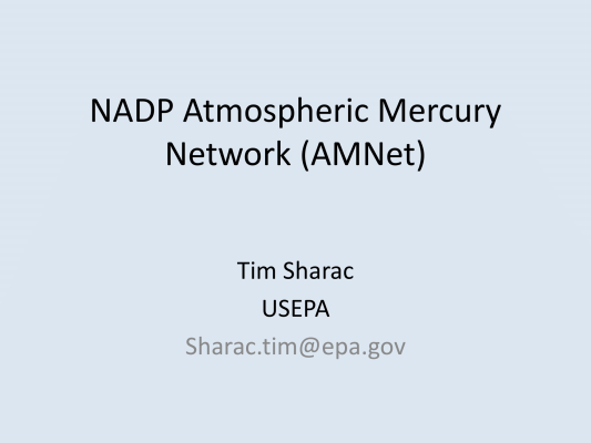 First page of NADP Atmospheric Mercury