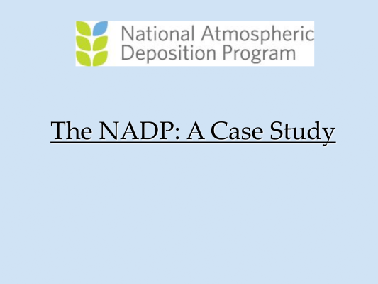 First page of NADP Overview