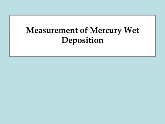 First page of Wet Deposition Methods