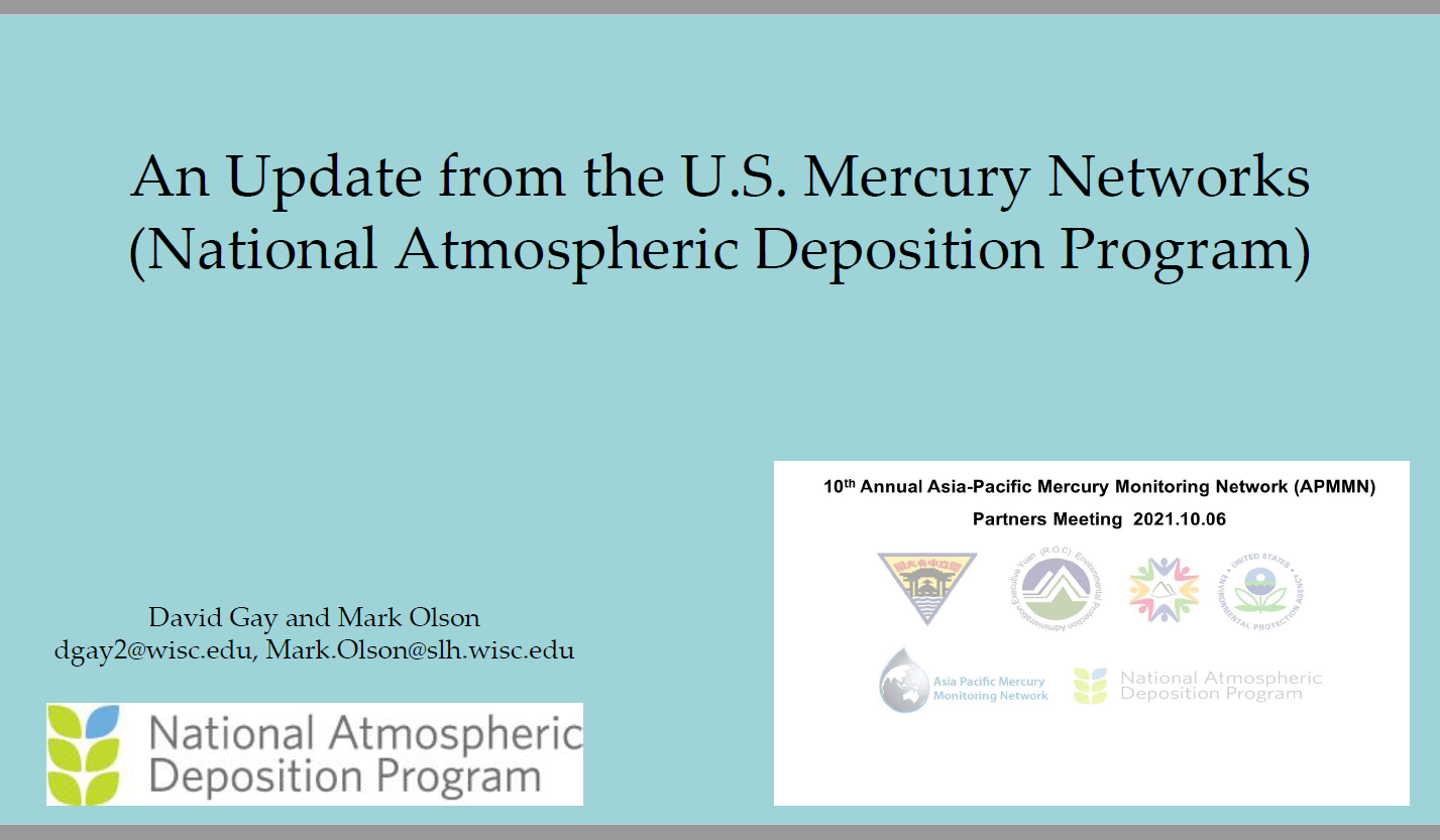 First page of An Update from the U.S. Mercury Networks (National Atmospheric Deposition Program)