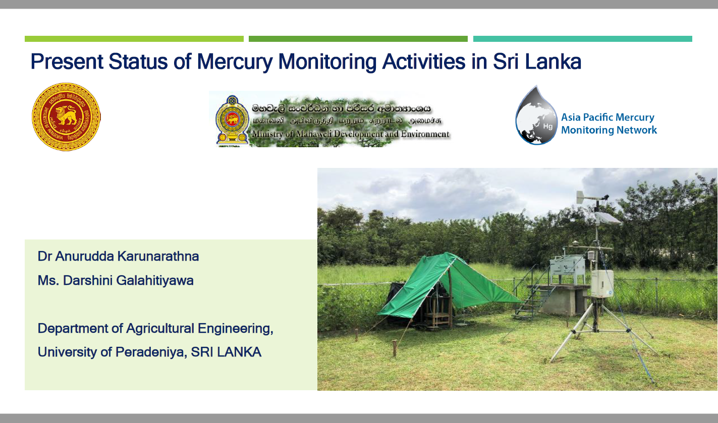 First page of Present Status of Mercury Monitoring Activities in Sri Lanka