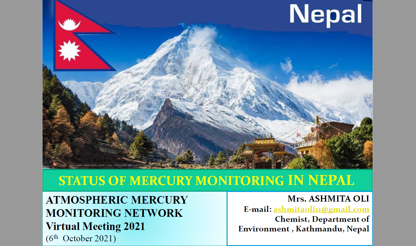 First page of STATUS OF MERCURY MONITORING IN NEPAL